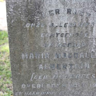 ALBERTIJN Maria Magdalena nee MOORREES -1921