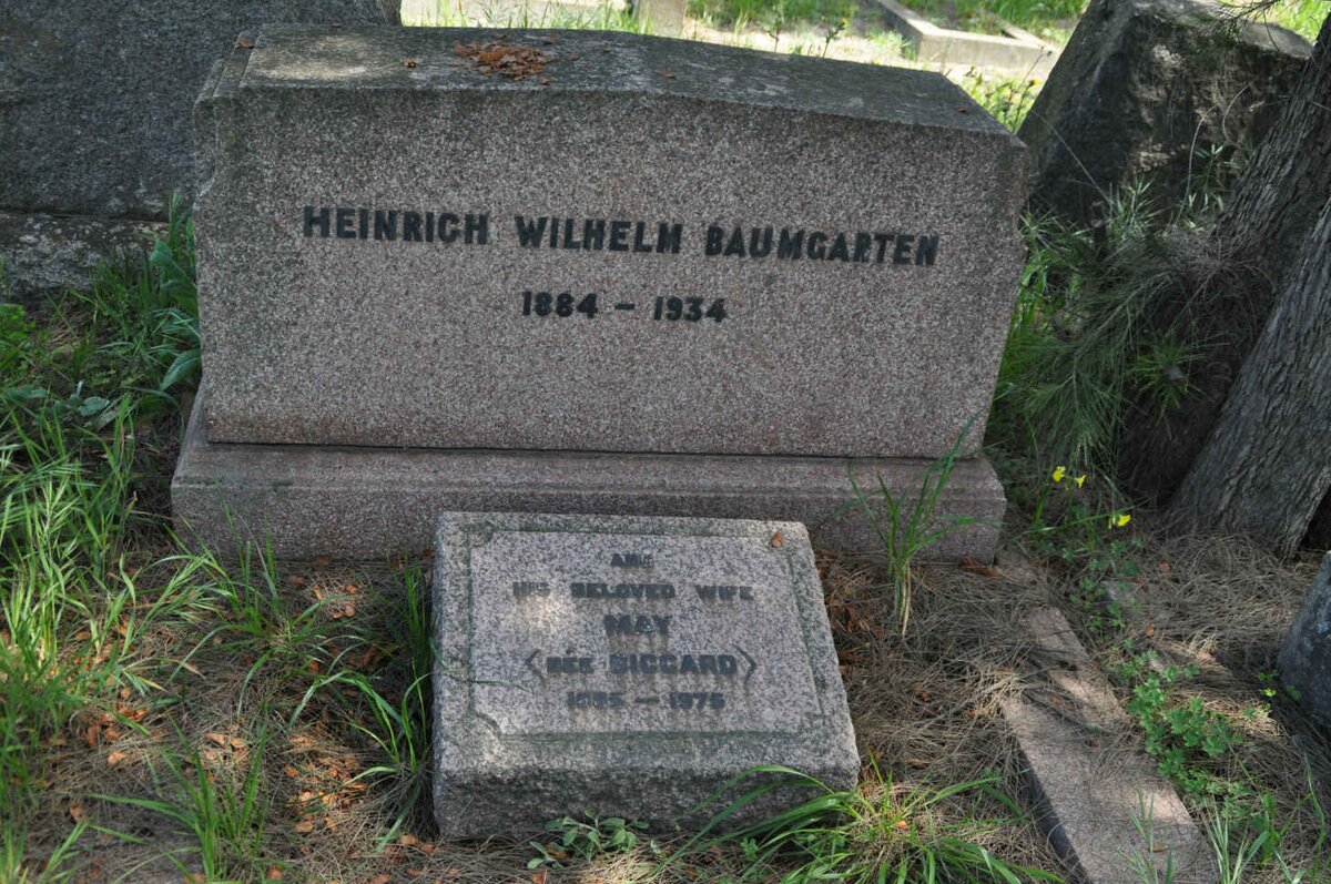 BAUMGARTEN Heinrich Wilhelm 1884-1934 &amp; May BICCARD 1885-1975