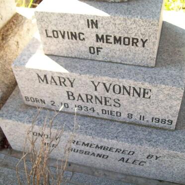 BARNES Mary Yvonne 1934-1989