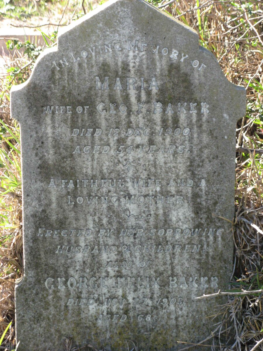 BAKER George Felix -1903 &amp; Maria -1900