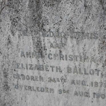 BALLOT Anna Christina Elizabeth 1870-1907