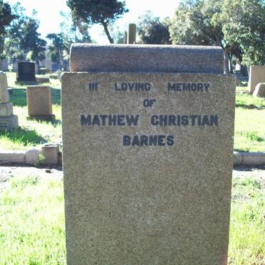 BARNES Mathew Christian