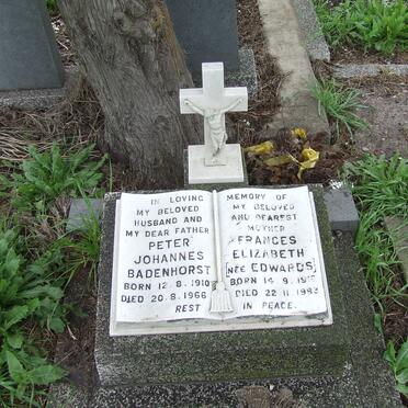 BADENHORST Peter Johannes 1910-1966 &amp; Frances Elizabeth EDWARDS 1916-1983