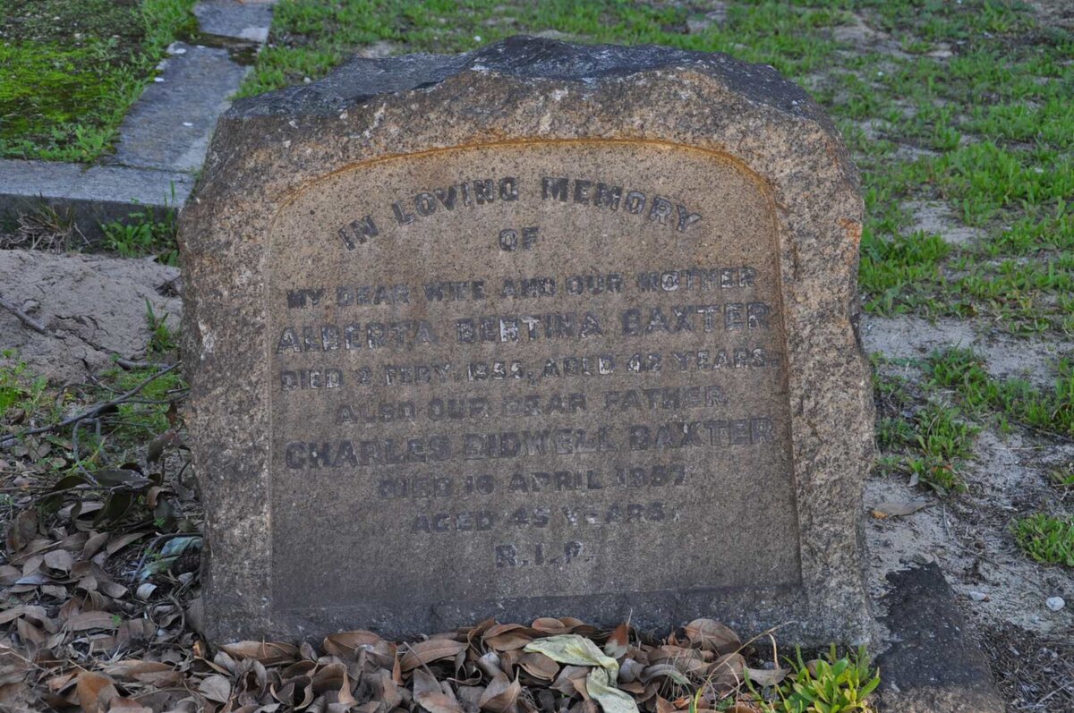 BAXTER Charles Bidwell -1957 &amp; Alberta Bertha -1955