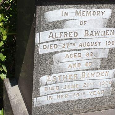 BAWDEN Alfred -1907 &amp; Esther -1920