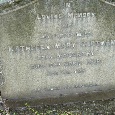 BARTMANN Kathleen Mary nee McCARTHY -1948