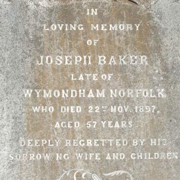 BAKER Joseph -1897 &amp; Margaret -1942 