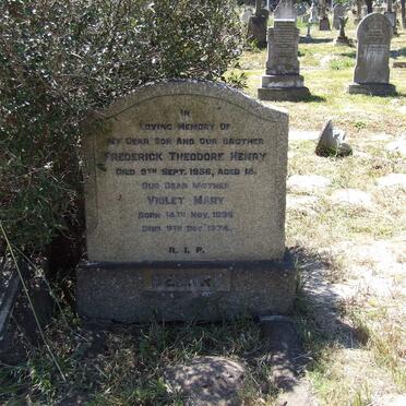 BEEHRE Violet Mary 1895-1974 :: BEEHRE Frederick Theodore Henry -1956