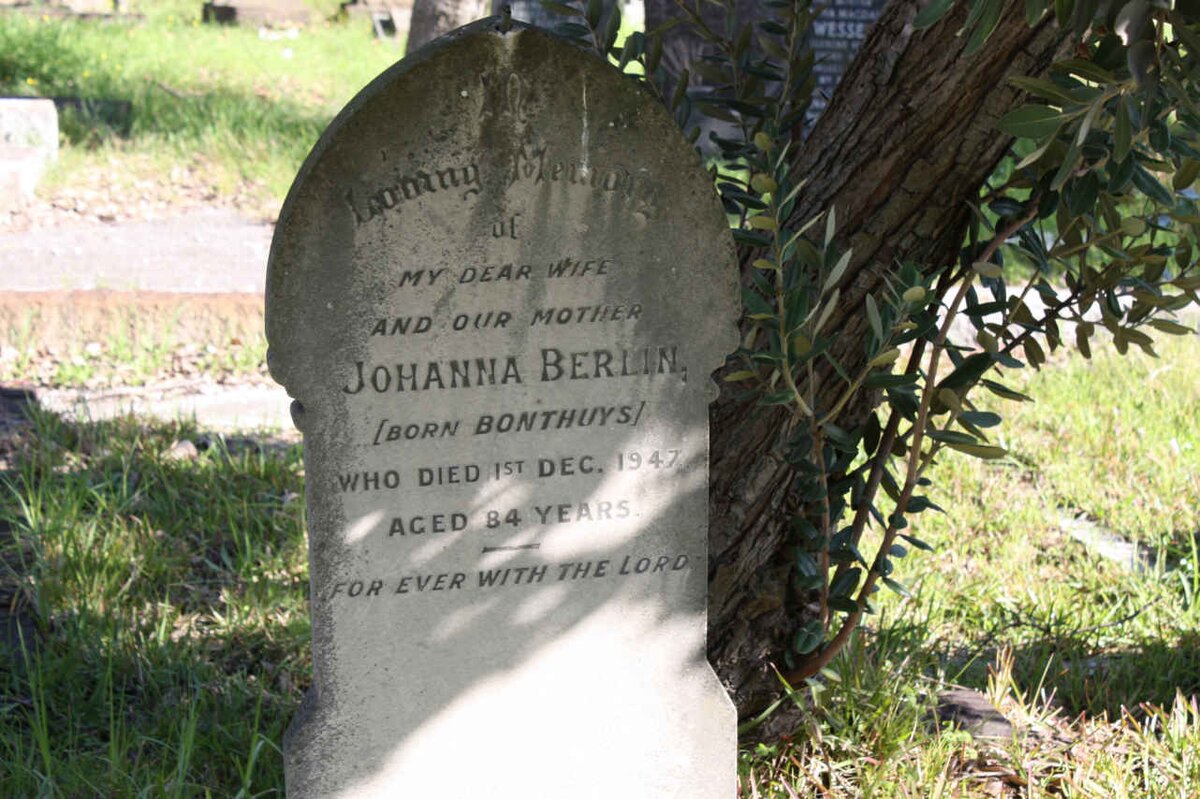 BERLIN Johanna nee BONTHUYS -1947