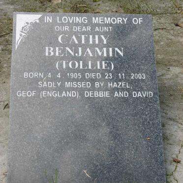 BENJAMIN Cathy 1905-2003