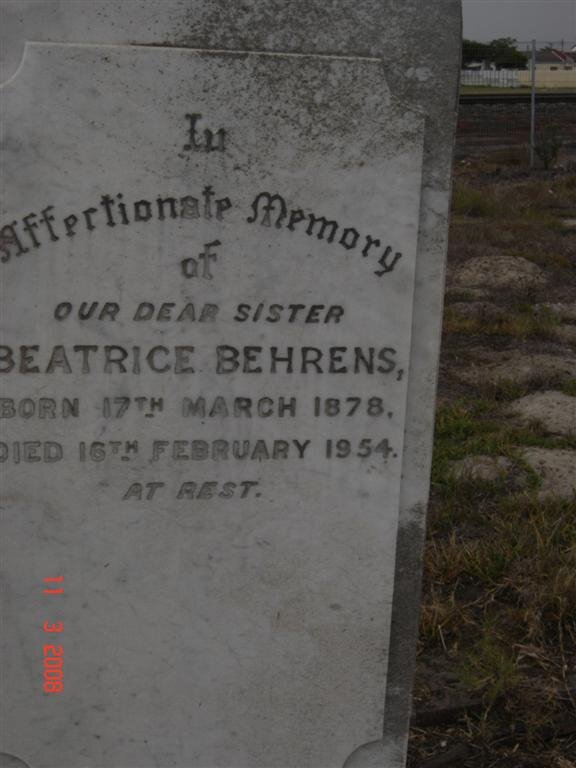 BEHRENS Beatrice 1878-1954