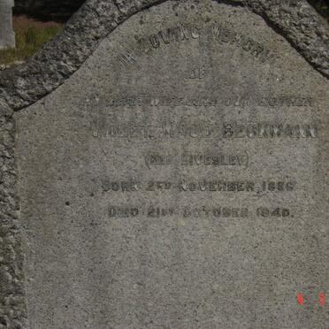 BECKMANN Violet Maud nee LIVESLEY 1886-1940