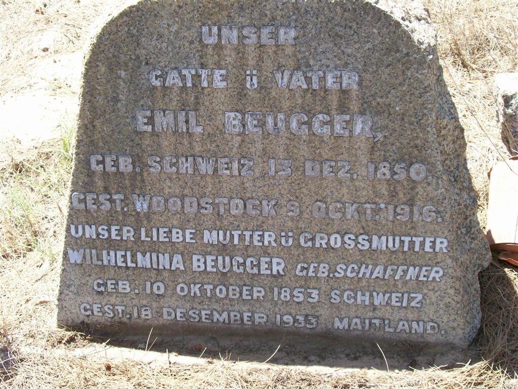 BEUGGER Emil 1850-1916 &amp; Wilhelmina SCHAFFNER 1853-1933