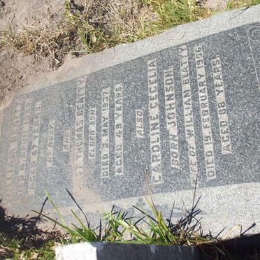 BEATTY Caroline Cecilia nee JOHNSON -1956