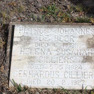 BEER Petrus Johannes, de -1911 :: CILLIERS Helena Susanah -1924 :: CILLIERS Gerhardus -1927
