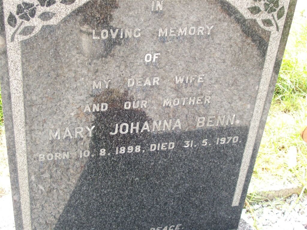 BENN Mary Johanna 1898-1970