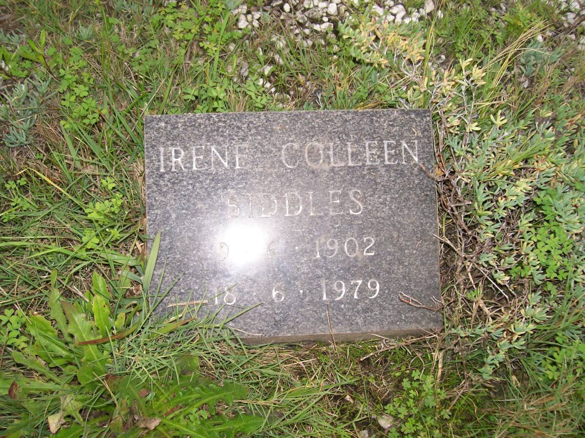 BIDDLES Irene Colleen 1902-1979