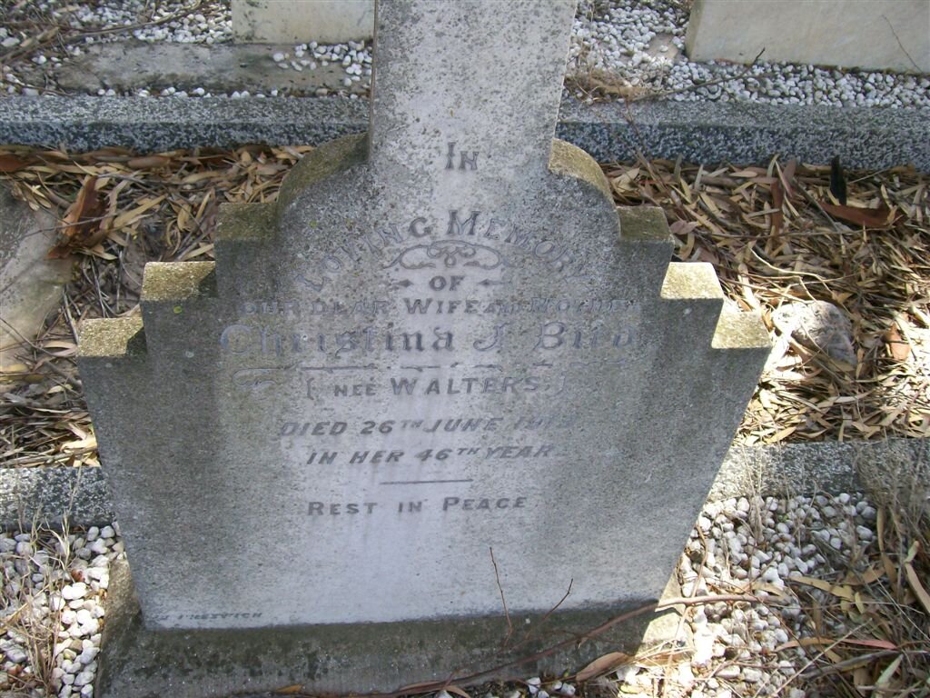 BIRD Christina J. nee WALTERS -1915
