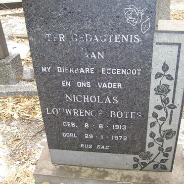 BOTES Nicholas Louwrence 1913-1972