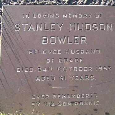 BOWLER Stanley Hudson -1953