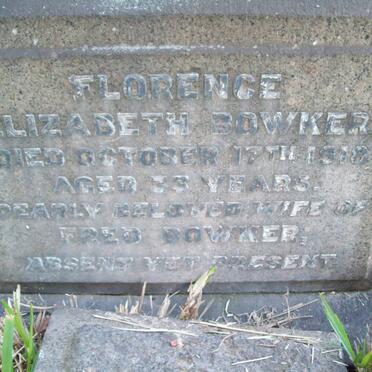 BOWKER Florence Elizabeth -1918