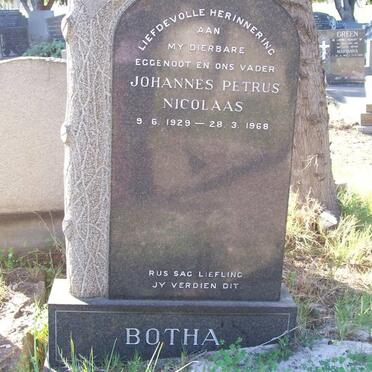 BOTHA Johannes Petrus Nicolaas 1929-1968