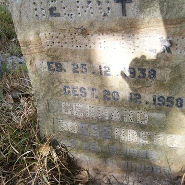 BOESENBERG Helmut 1938-1958 :: BOESENBERG Gerhard 1938-1963