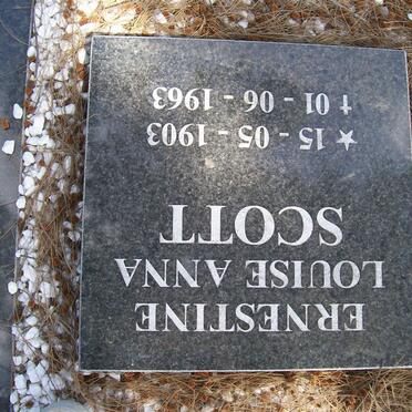 SCOTT Ernestine Louise Anna 1903-1963