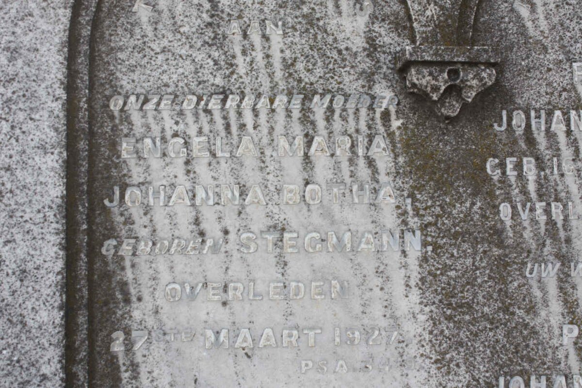 BOTHA Engela Maria Johanna nee STEGMANN -1927