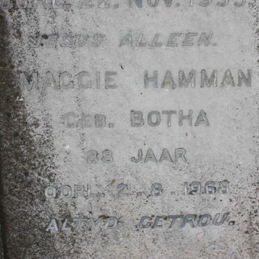 HAMMAN Maggie nee BOTHA -1969