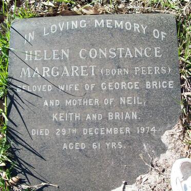 BRICE Helen Constance Margaret nee PEERS -1974