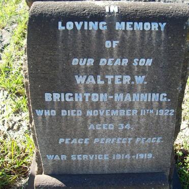 BRIGHTON-MANNING Walter W. -1922