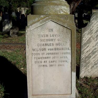 BRANDIS Charles Noel Wilson, von 1899-1919