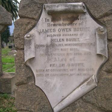 BRUNT James Owen 1851-1920 &amp; Helen 1855-1936