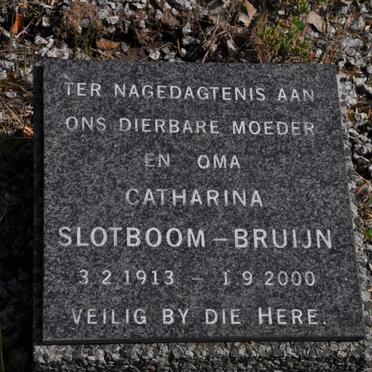 BRUIJN Catharina, SLOTBOOM 1913-2000