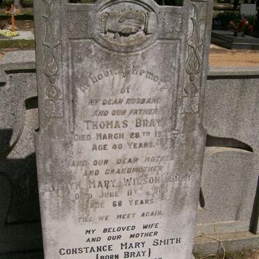 BRAY Thomas -1937 :: BRAY Evelyn Mary Wilson  -1965 :: SMITH Constance Mary nee BRAY 1928-1985