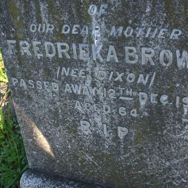 BROWN Fredrieka nee DIXON -1942