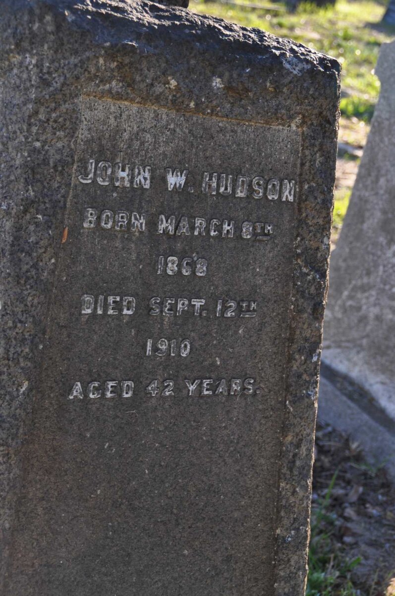 HUDSON John W. 1868-1910