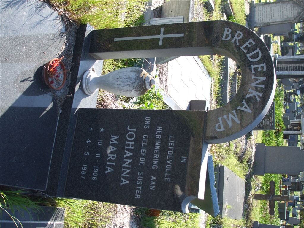 BREDENKAMP Johanna Maria 1906-1987