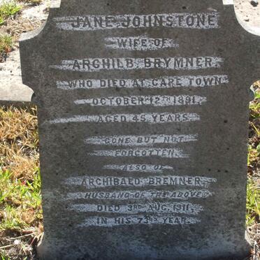 BREMNER Archibald -1911 &amp; Jane JOHNSTONE -1891