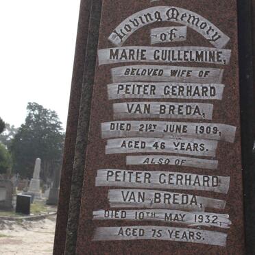 BREDA Pieter Gerhard, van -1932 &amp; Marie GUILLELMINE -1909 :: VAN BREDA Johannes Albertus -1909 