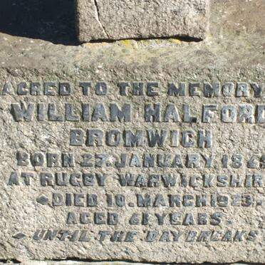 BROMWICH William Halford 1842-1923 &amp; Emma ELAM 1844-1913