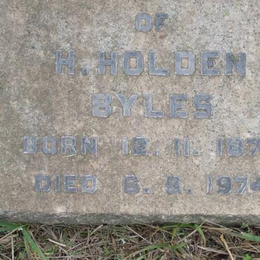 BYLES H. Holden 1877-1974