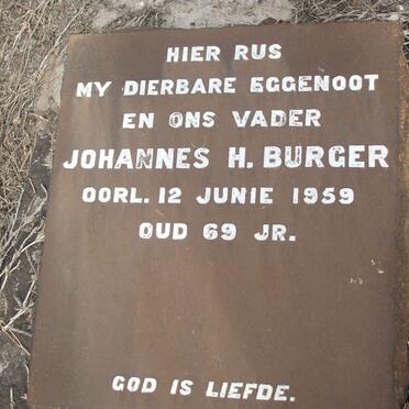 BURGER Johannes H. -1959
