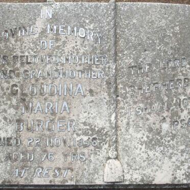 BURGER Gloudina Maria -1956