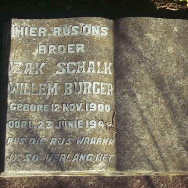 BURGER Izak Schalk Willem 1900-194?