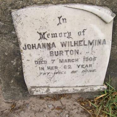 BURTON Johanna Wilhelmina -1905
