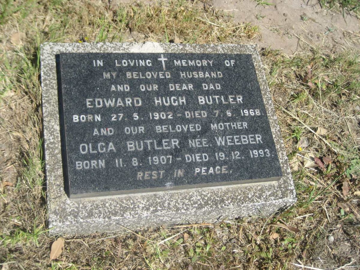 BUTLER Edward Hugh 1902-1968 &amp; Olga WEEBER 1907-1993