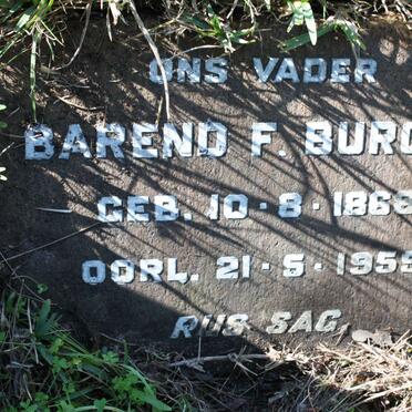 BURGER Barend F. 1868-1959