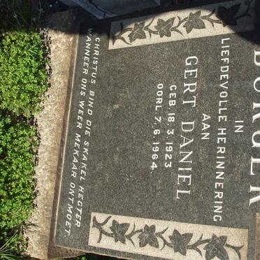 BURGER Gert Daniel 1923-1964